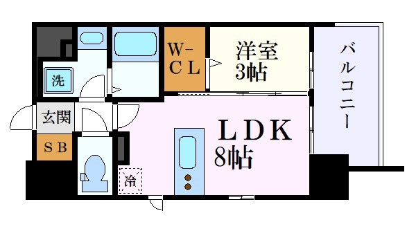 【名古屋市中区栄のマンションの間取り】