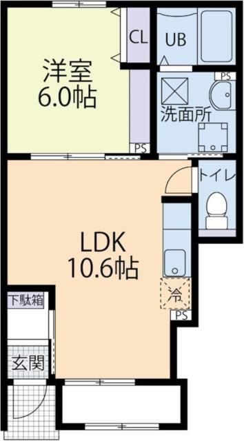 秩父市中宮地町のアパートの間取り