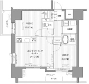 北区神谷のマンションの間取り