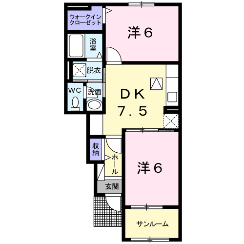 Ｓｕｎｎｙ　Ｈｏｕｓｅ　輝　Ｄの間取り