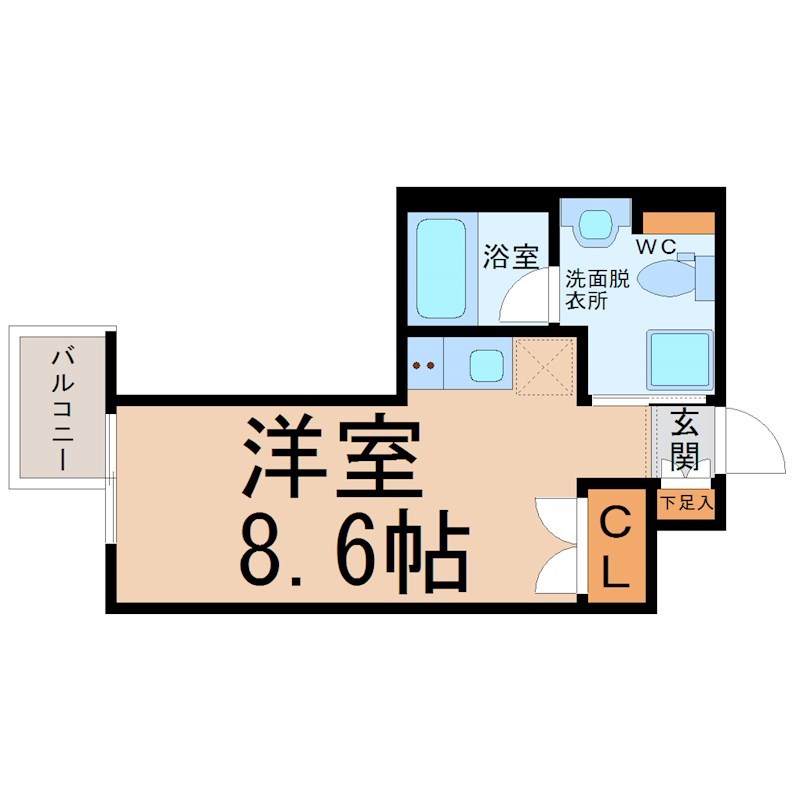 名古屋市熱田区新尾頭のマンションの間取り