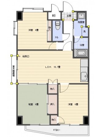 ラフィネ牛田本町の間取り