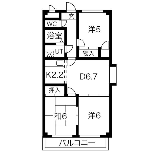 Belle　domeure(ベルドミール）の間取り