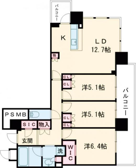 照葉ザ・タワーの間取り