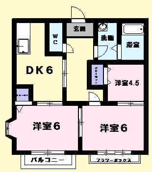 エリール岡本　１号の間取り