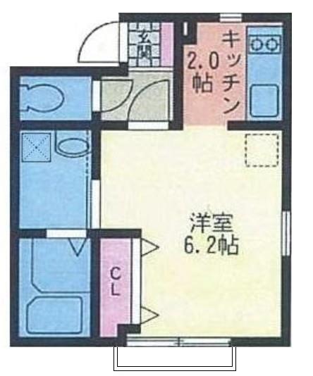 川崎市中原区丸子通のアパートの間取り