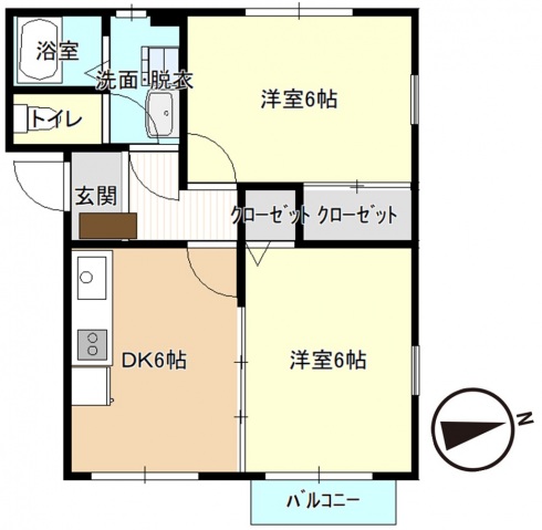 コーポ天林Cの間取り