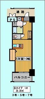 【ロイヤル渡辺通IIの間取り】