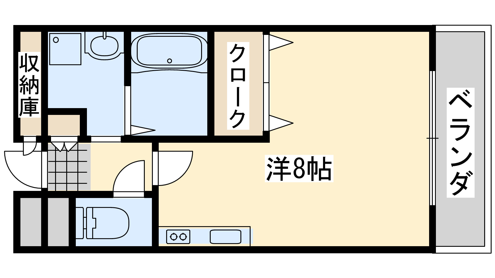 泉南市岡田のマンションの間取り