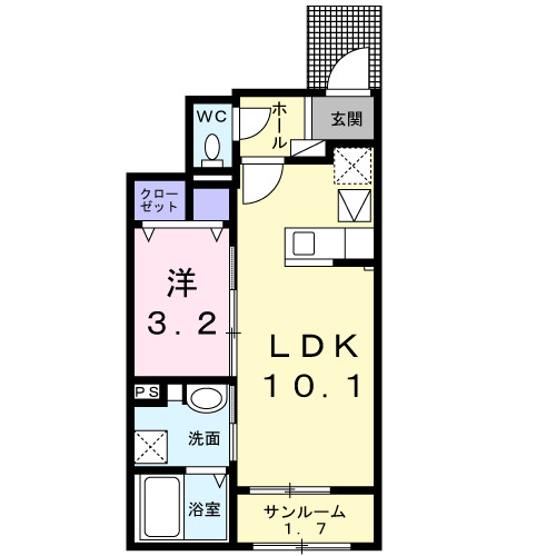 パークサイド針崎　壱番館の間取り