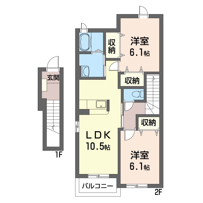 アクアリードＡの間取り