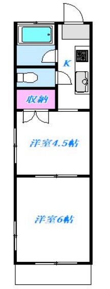 千葉市中央区矢作町のアパートの間取り