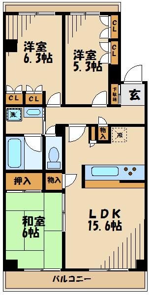 川崎市宮前区鷺沼のマンションの間取り