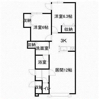 カーサルシア新町Ａの間取り