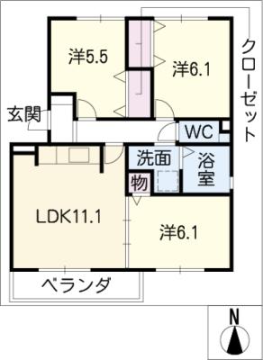 ウエスト　ルールの間取り