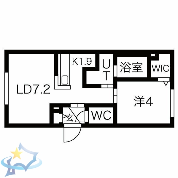 【札幌市西区二十四軒一条のマンションの間取り】