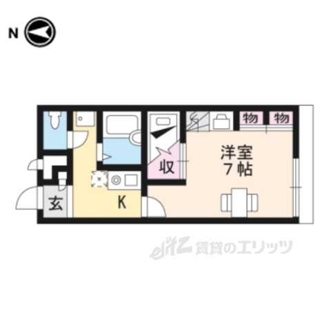 舞鶴市天台新町のアパートの間取り