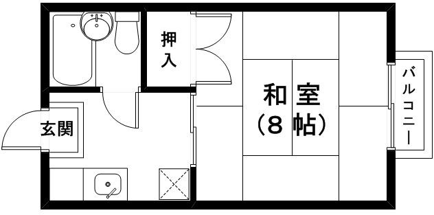 近江八幡市若宮町のアパートの間取り