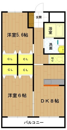 伊勢市小俣町本町のマンションの間取り