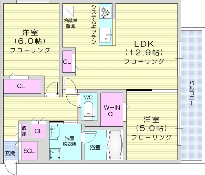 【エナグランツ山鼻公園の間取り】