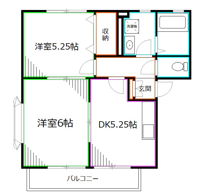 【杉並区松庵のアパートの間取り】