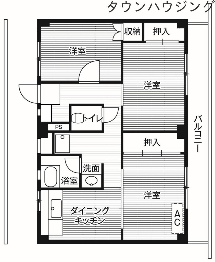 ビレッジハウス迎田2号棟 (102号室)の間取り