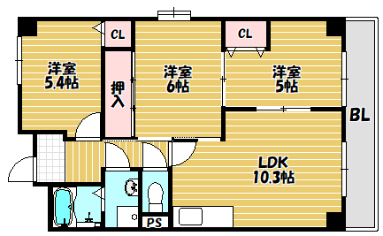 エスペランサ門真南の間取り