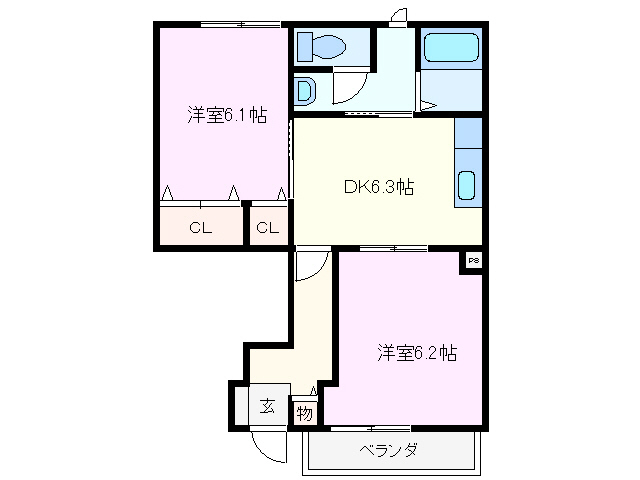 ランドマーク　２００２　２の間取り