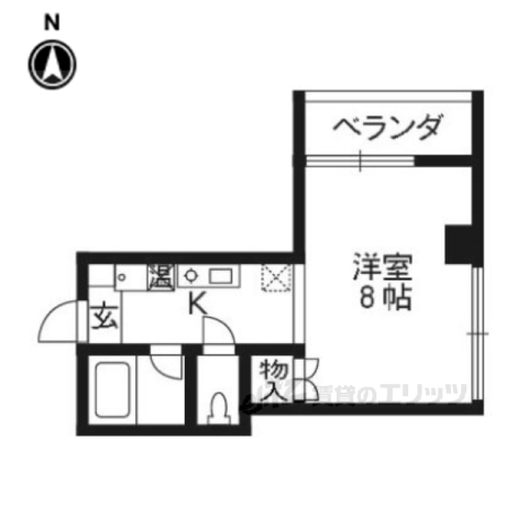 京都市中京区笹屋町のマンションの間取り