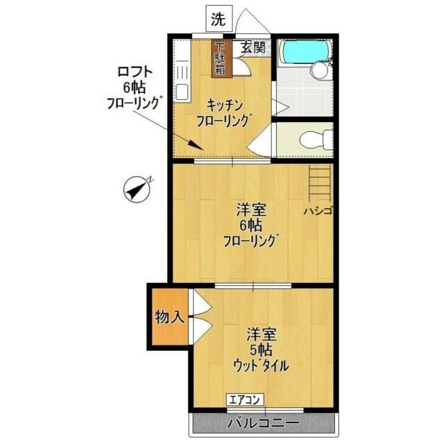 川崎市多摩区登戸のアパートの間取り