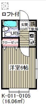 カーサ・ブランカ浦安(K-011)の間取り