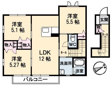 シャーメゾン白樺の間取り