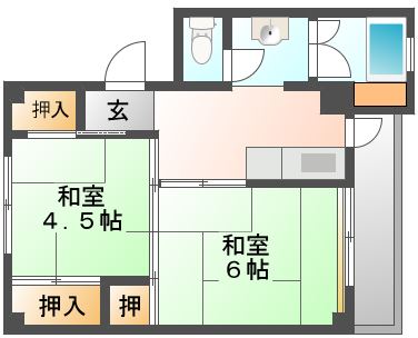 倉敷市真備町有井のマンションの間取り