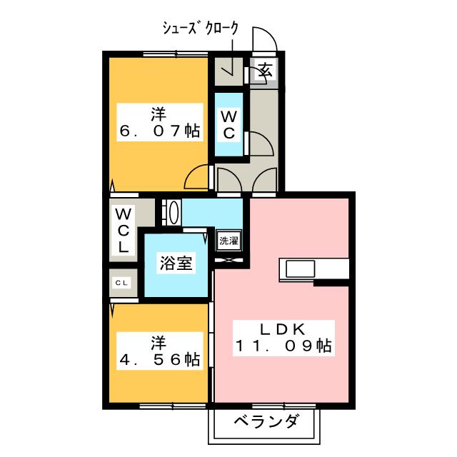 グランパルク東豊　Ｂの間取り