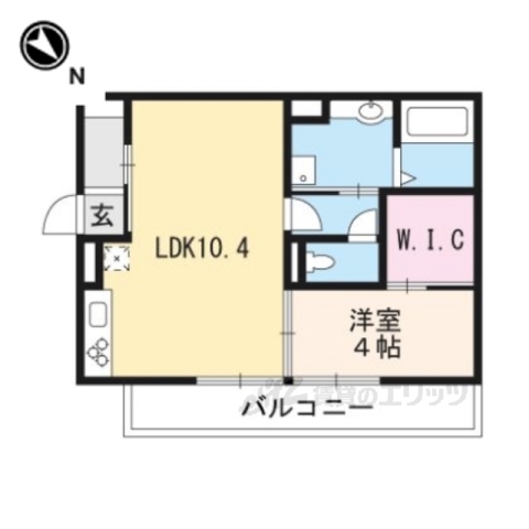 草津市野路東のアパートの間取り