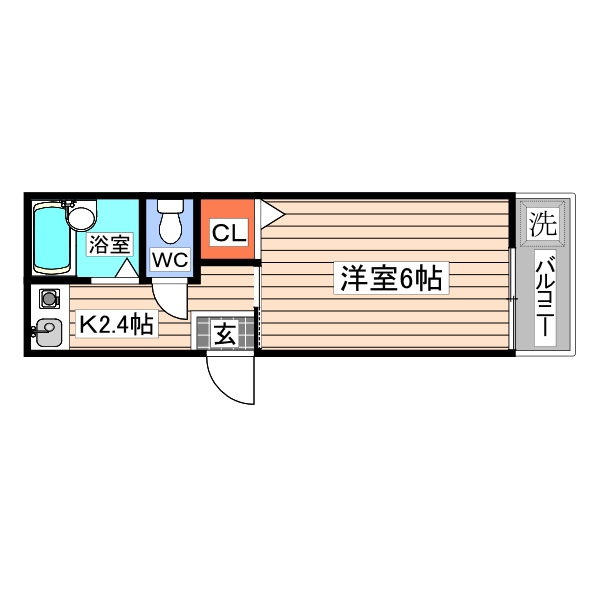 広島市安佐南区大塚西のアパートの間取り