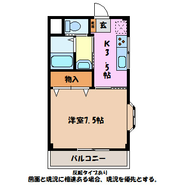 安曇野市豊科南穂高のアパートの間取り