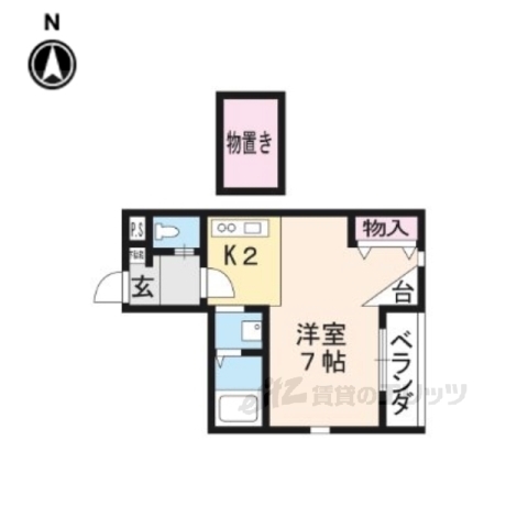 【京都市左京区吉田中阿達町のマンションの間取り】