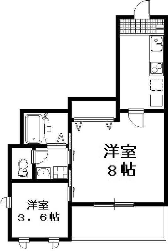 川崎市高津区久地のマンションの間取り