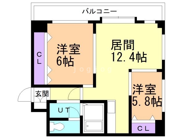 札幌市白石区平和通のマンションの間取り