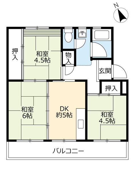 ＵＲ朝倉の間取り