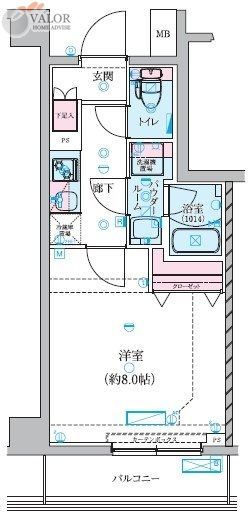 川崎市川崎区伊勢町のマンションの間取り