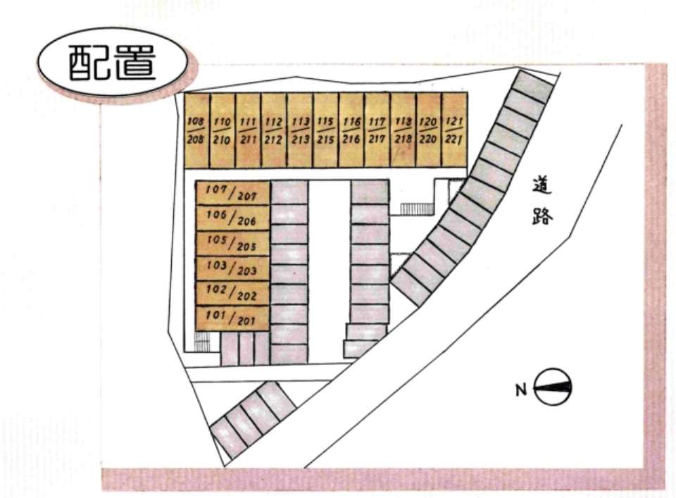 【豊橋市野依町のアパートの駐車場】