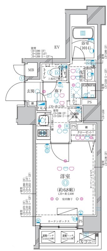 ディアレイシャス市谷薬王寺の間取り