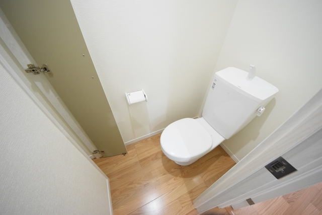 トイレ　ウォシュレット設置可　収納付き