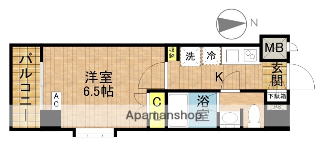 ＪＲ埼京線 浮間舟渡駅 徒歩4分 6階建 築20年の間取り写真