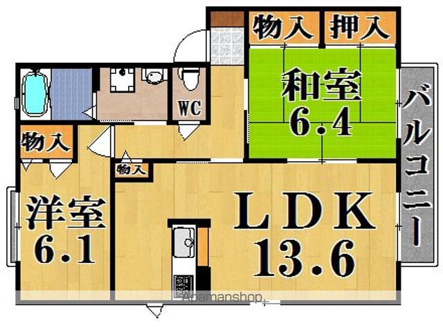 クレストタウンF棟の間取り写真