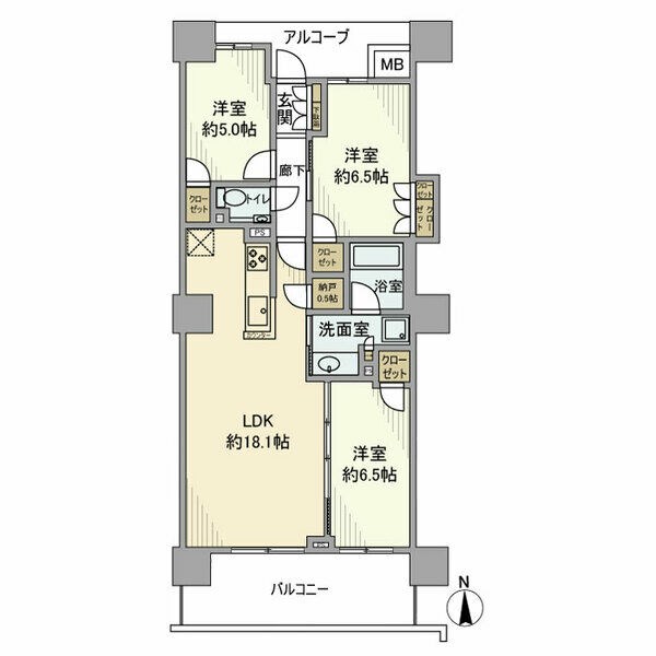 プラウド阪急塚口駅前の間取り写真