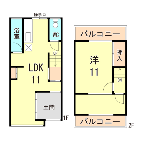 上庄通3丁目テラスハウスの間取り写真