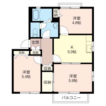 アーバン金井Bの間取り